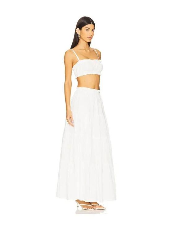 More to come Other - MORE TO COME  Mora Maxi Skirt Set - White